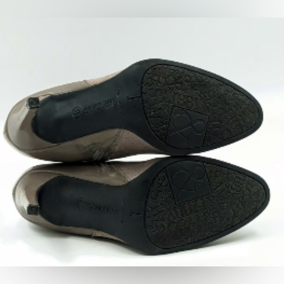 Sam & Libby Women Fabric ankle Heel Grey Buckle Boots size 8 - Picture 4 of 6